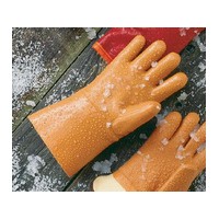 Ansell Edmont 204827 Ansell Size 10 Orange Winter Monkey Grip Jersey Lined Cold Weather Gloves With Wing Thumb Gauntlet Cuffs, P
